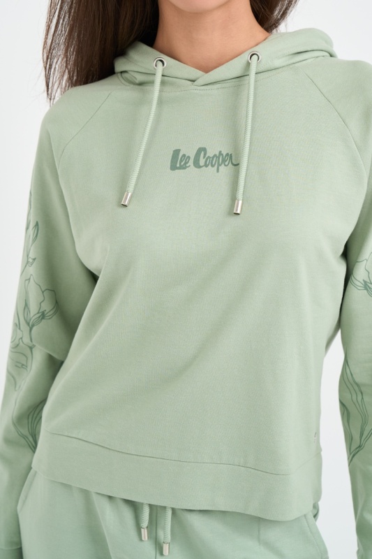 Lee Cooper - Hanorac dama cu imprimeu floral si logo - Img 4