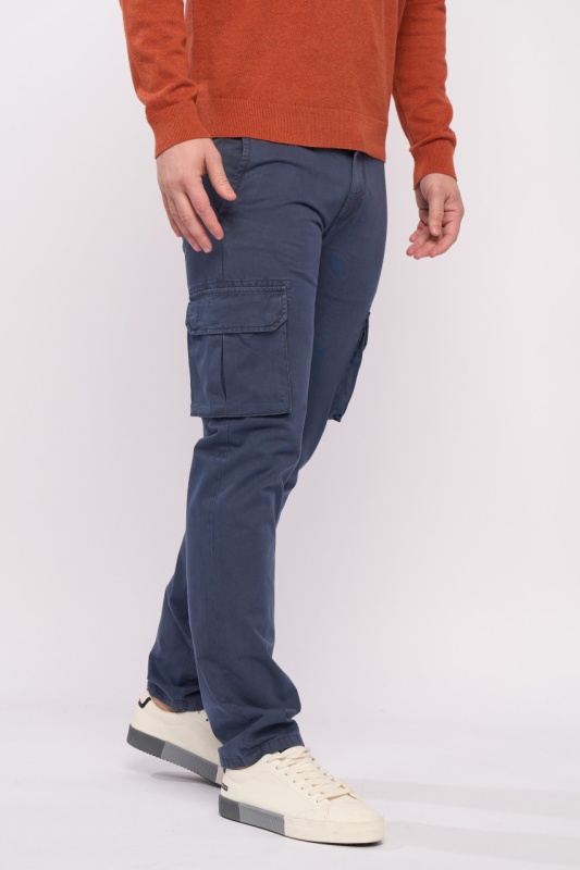 Lee Cooper - Pantaloni barbat cargo de culoare uniforma - Img 5