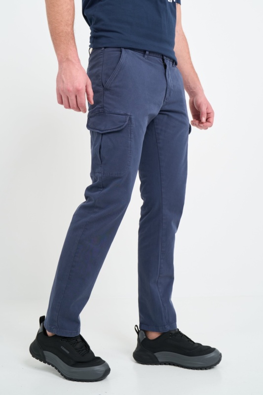Lee Cooper - Pantaloni cargo barbat de culoare uniforma - Img 4