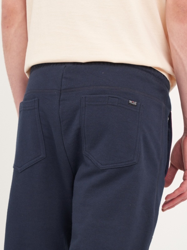 Lee Cooper - Pantaloni lungi barbat sport de culoare uniforma cu detalii logo - Img 2