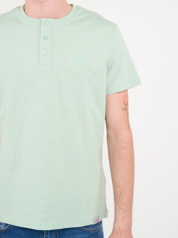 Lee Cooper - Tricou barbat cu detalii si nasturi - Img 4