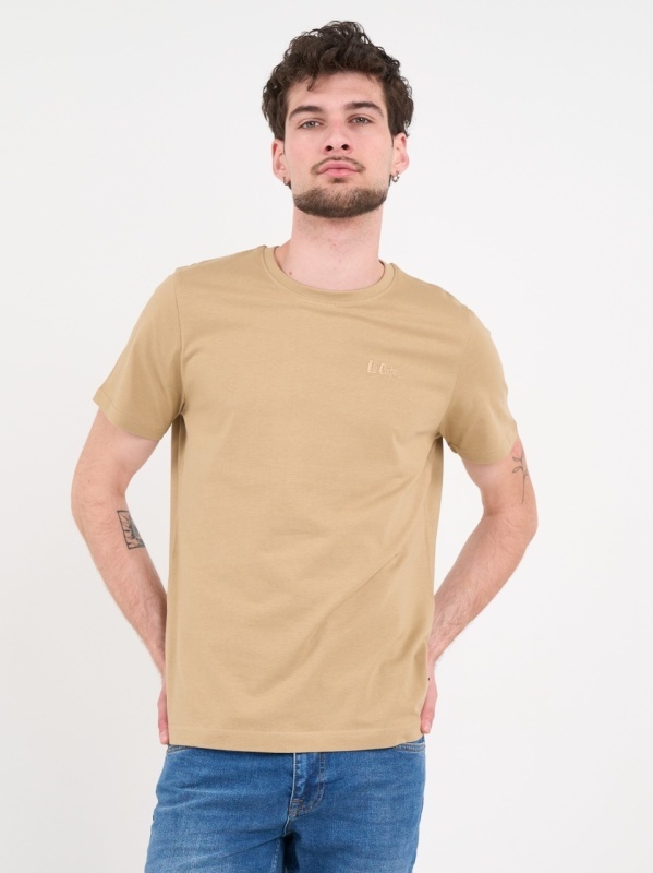 Lee Cooper - Tricou barbat de culoare uniforma cu detalii logo - Img 3