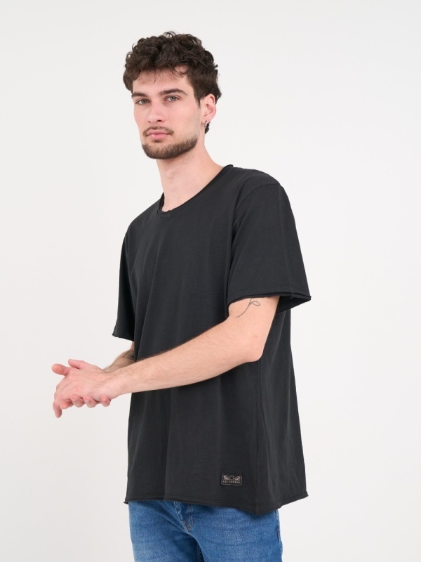 Lee Cooper - Tricou barbat de culoare uniforma cu detalii - Img 5