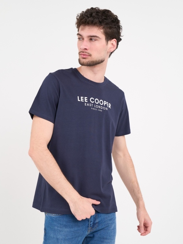 Lee Cooper - Tricou barbat de culoare uniforma cu imprimeu logo - Img 7