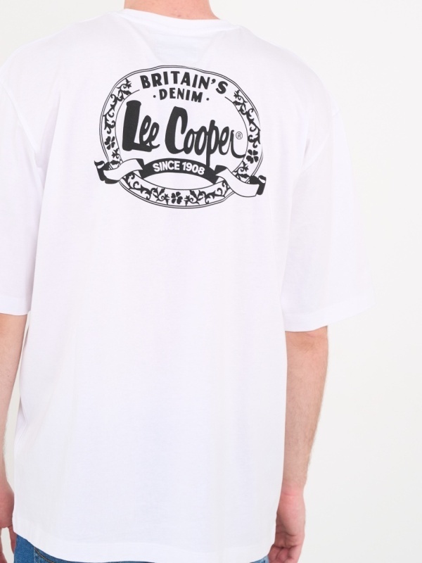 Lee Cooper - Tricou barbat de culoare uniforma cu imprimeu logo - Img 2