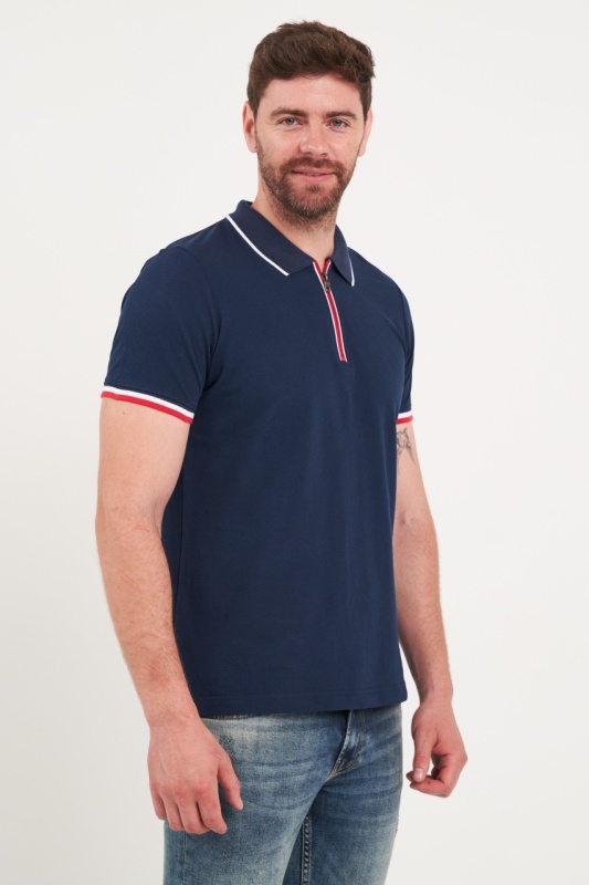 Lee Cooper - Tricou barbat polo cu fermoar - Img 3