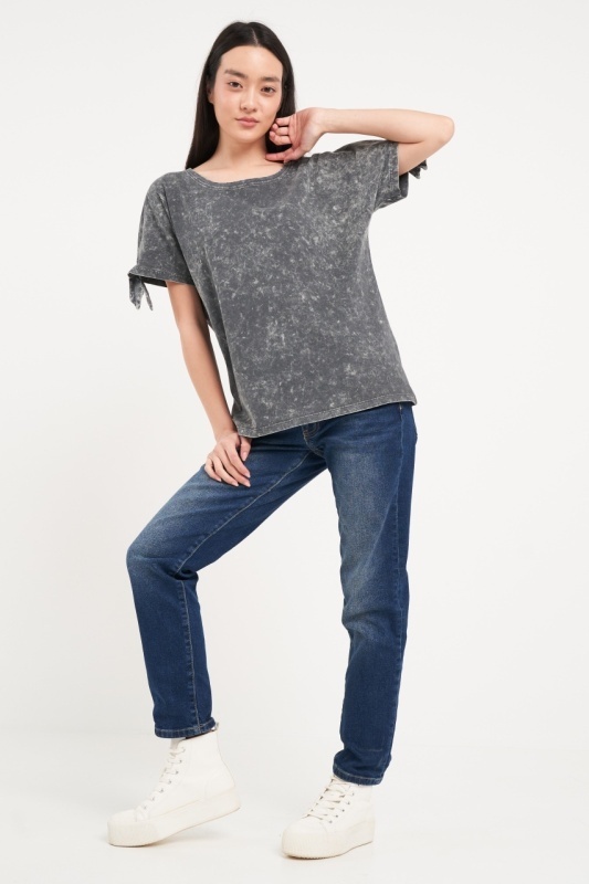 Lee Cooper - Tricou dama cu maneca scurta de culoare uniforma - Img 9