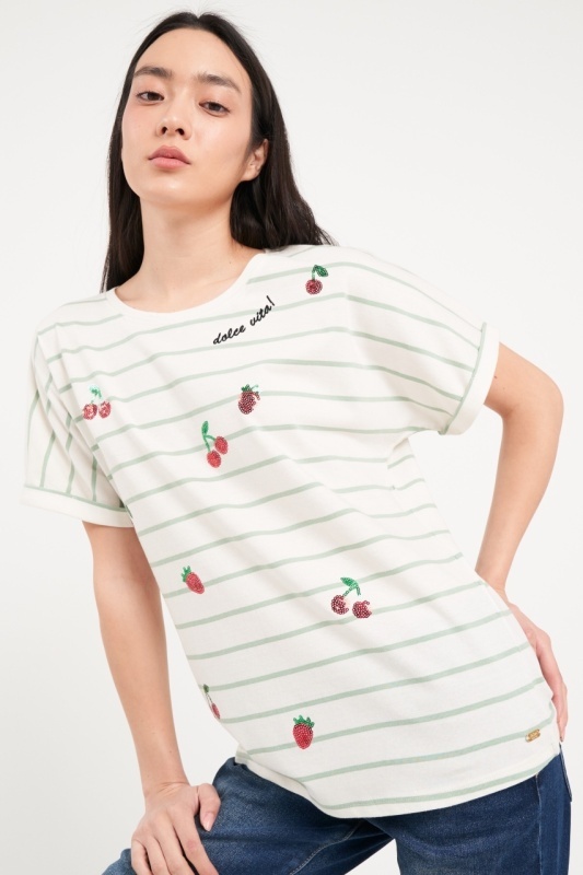 Lee Cooper - Tricou dama cu maneca scurta si detalii - Img 2