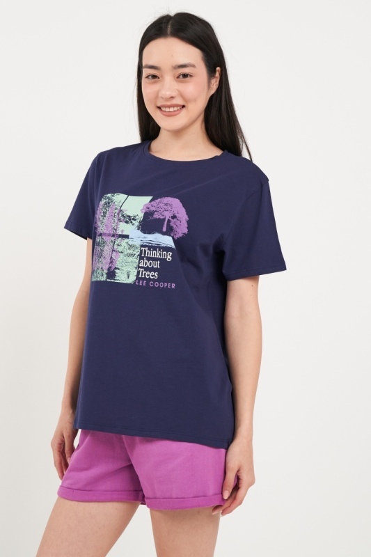 Lee Cooper - Tricou dama cu maneca scurta si imprimeu - Img 5