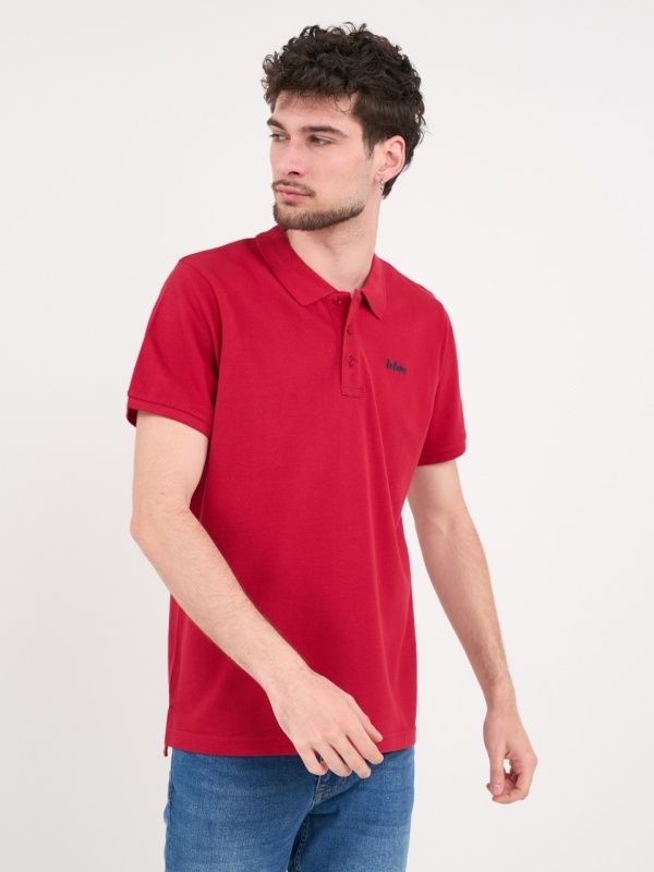 Lee Cooper - Tricou polo barbat de culoare uniforma - Img 8