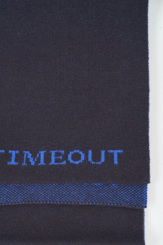 Timeout - Fular barbat cu imprimeu logo - Img 2
