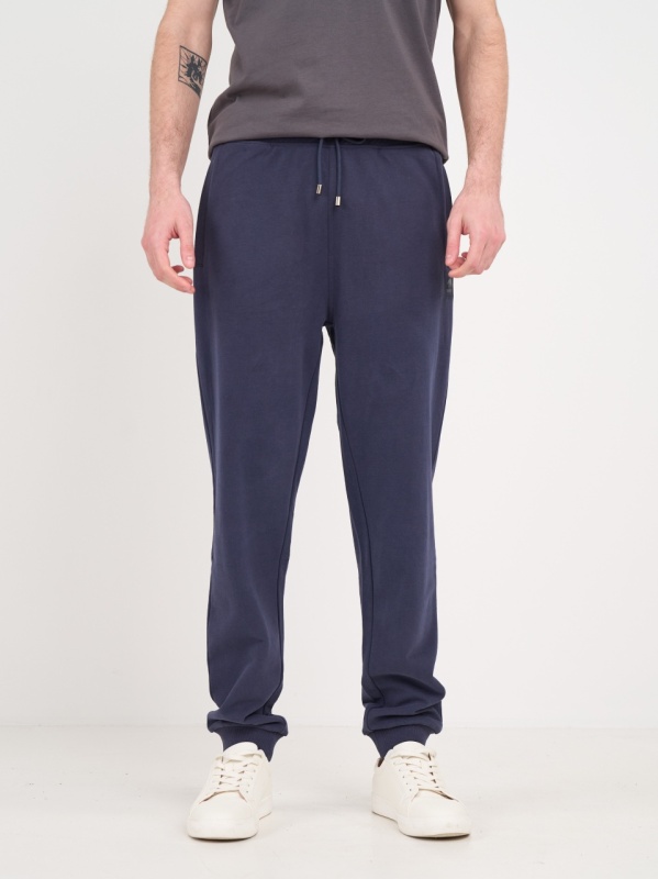 Timeout - Pantaloni sport barbat cu buzunare si detalii logo - Img 6