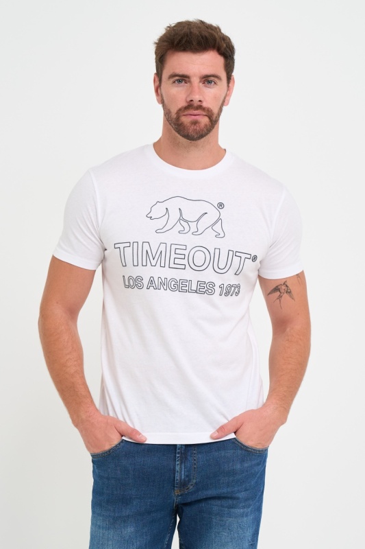 Timeout - Tricou barbat cu imprimeu logo