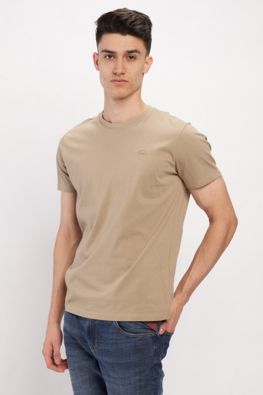 Timeout - Tricou barbat de culoare uniforma din bumbac cu logo
