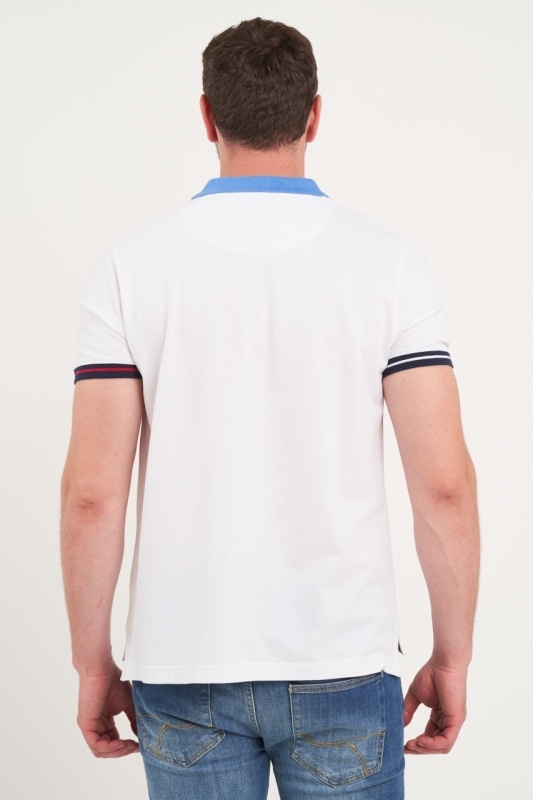 Timeout - Tricou barbat polo de culoare uniforma cu logo - Img 2