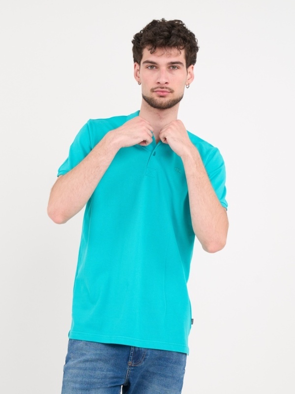Timeout - Tricou barbat polo de culoare uniforma cu logo - Img 7