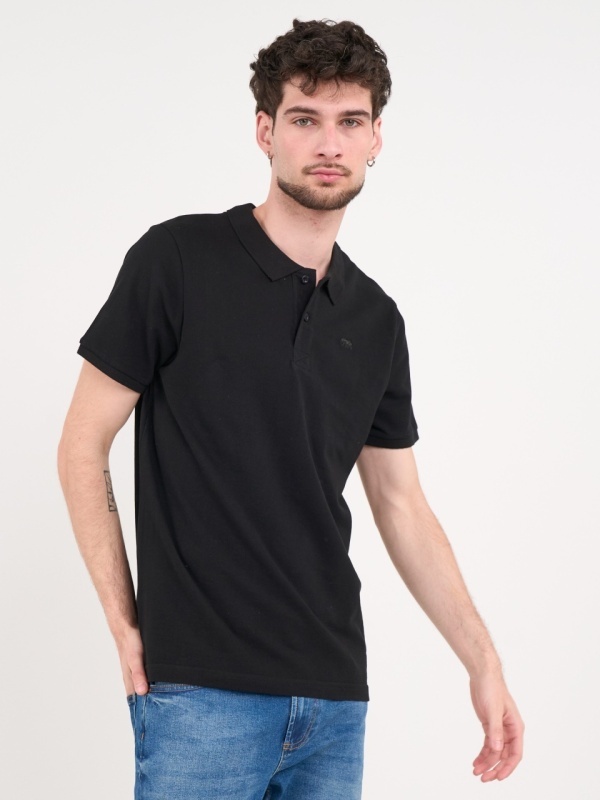 Timeout - Tricou barbat polo de culoare uniforma cu logo - Img 7
