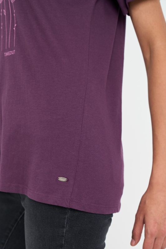 Timeout - Tricou dama cu imprimeu abstract - Img 2
