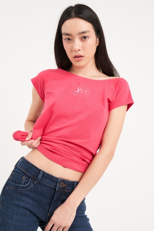 Timeout - Tricou dama cu maneca scurta de culoare uniforma - Img 2