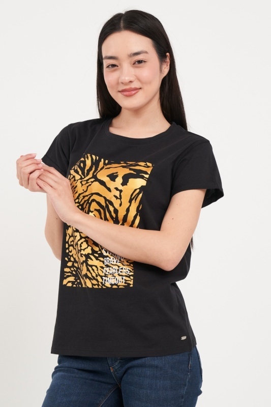 Timeout - Tricou dama cu maneca scurta si imprimeu grafic - Img 5