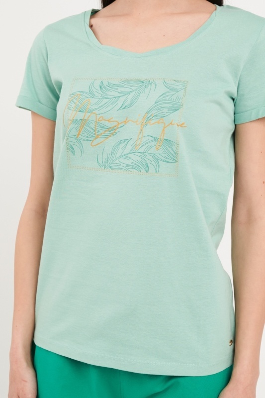 Timeout - Tricou dama cu maneca scurta si imprimeu grafic - Img 4