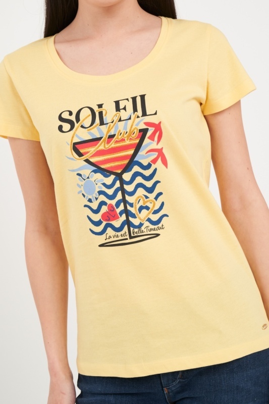 Timeout - Tricou dama cu maneca scurta si imprimeu grafic - Img 2