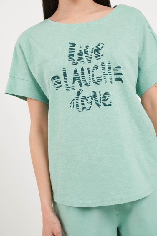 Timeout - Tricou dama cu maneca scurta si imprimeu text - Img 4