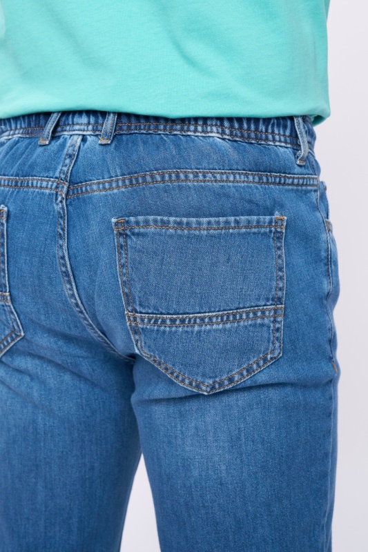 Kenvelo - Blugi barbat jogger cu aspect usor decolorat - Img 3