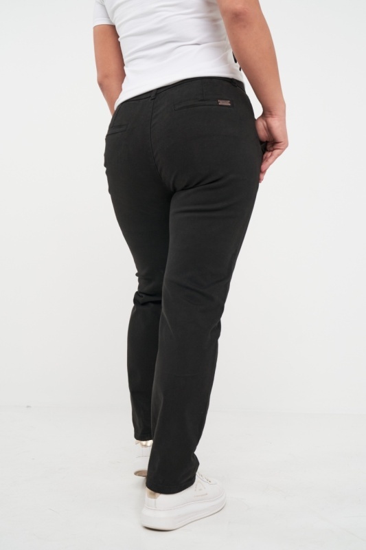 Kenvelo - Pantaloni lungi dama de culoare uniforma cu buzunare - Img 3