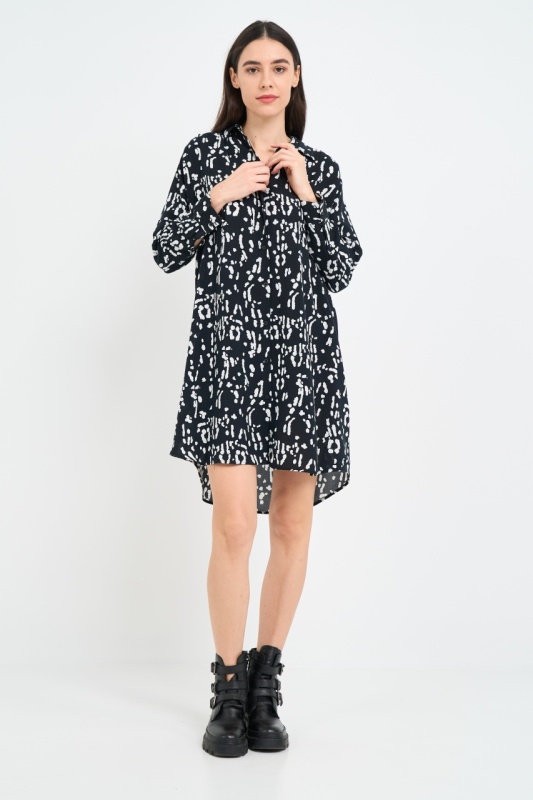 Kenvelo - Rochie dama tip camasa cu model - Img 6