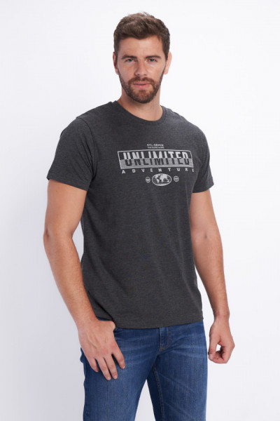 Kenvelo - Tricou barbat cu imprimeu si logo