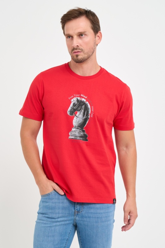 Kenvelo - Tricou barbat cu logo si imprimeu grafic