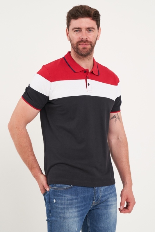 Kenvelo - Tricou barbat polo multicolor - Img 2