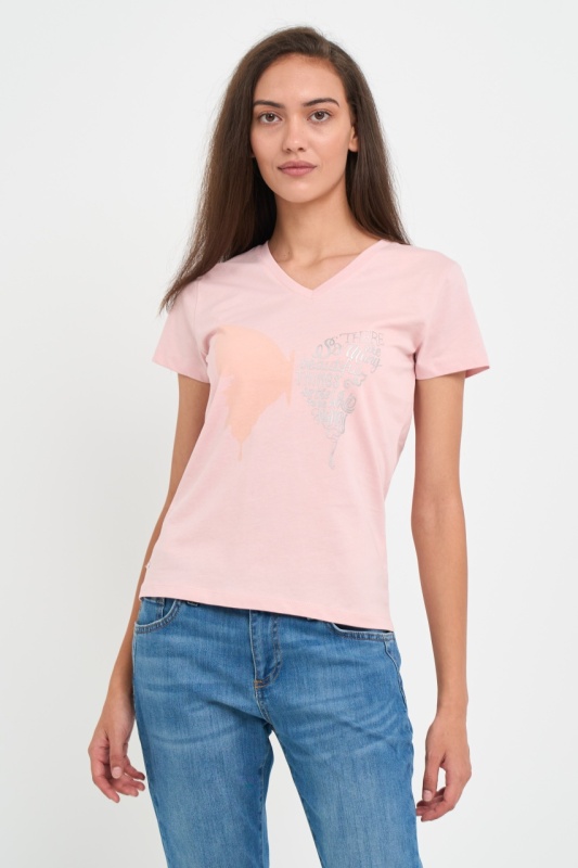 Kenvelo - Tricou dama cu imprimeu grafic fluture