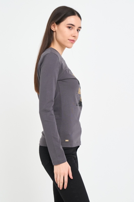 Kenvelo - Tricou dama cu maneca lunga si imprimeu - Img 6