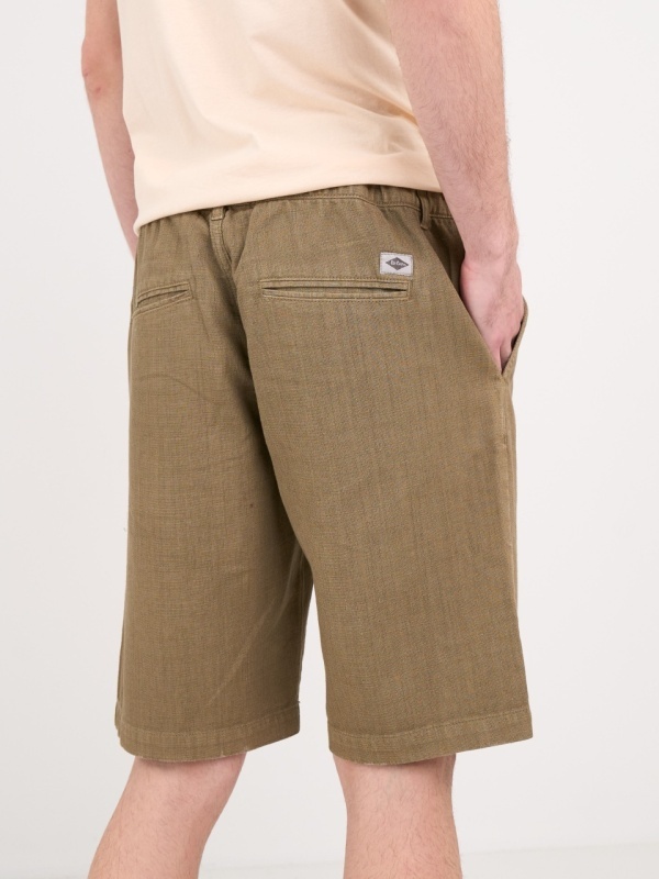 Lee Cooper - Bermude barbat de culoare uniforma cu buzunare - Img 4