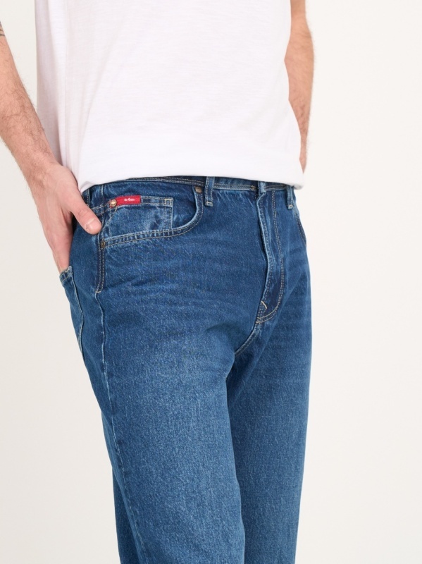Lee Cooper - Blugi barbat regular cu aspect usor decolorat - Img 4