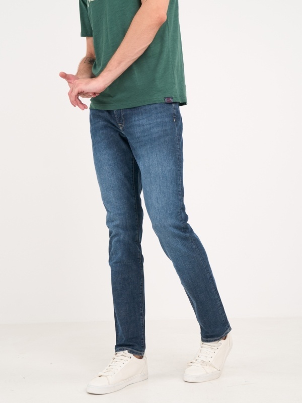 Lee Cooper - Blugi barbat slim cu aspect usor decolorat - Img 8