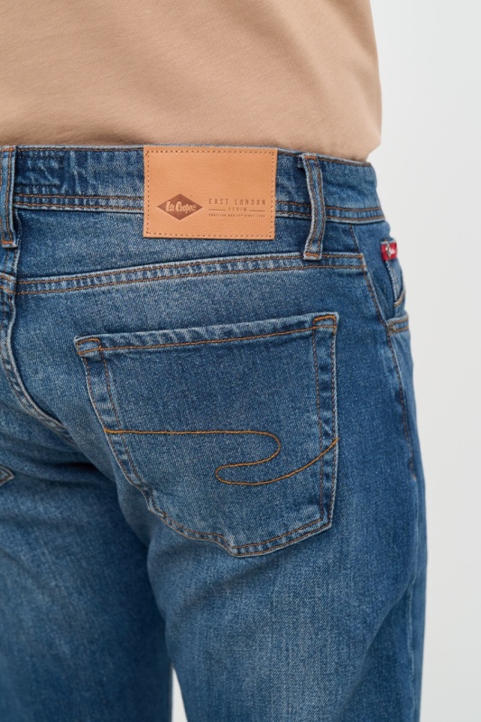 Lee Cooper - Blugi barbat straight aspect usor decolorat - Img 3