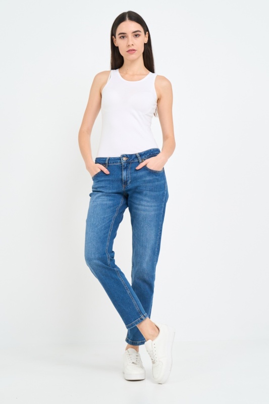 Lee Cooper - Blugi dama boyfriend cu aspect decolorat - Img 8