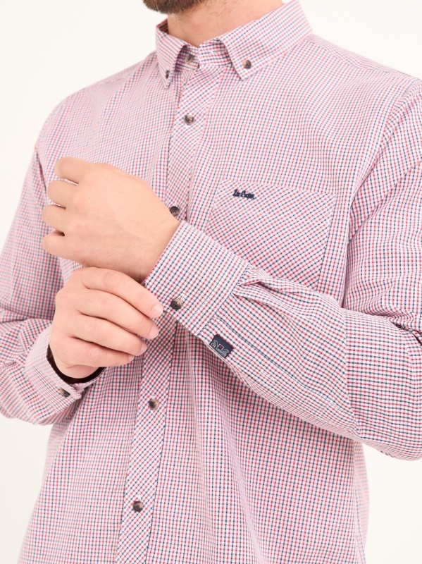 Lee Cooper - Camasa barbat cu carouri si detalii logo - Img 4
