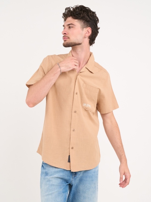 Lee Cooper - Camasa barbat cu maneca scurta si detalii logo - Img 3