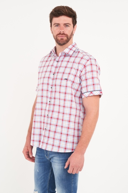 Lee Cooper - Camasa barbat maneca scurta cu model in carouri - Img 5