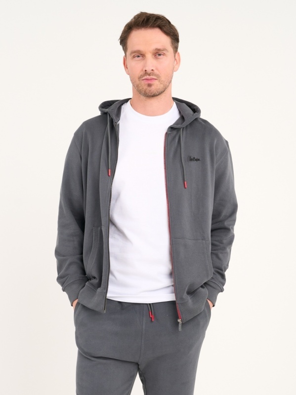 Lee Cooper - Hanorac barbat cu fermoar si detalii logo - Img 7