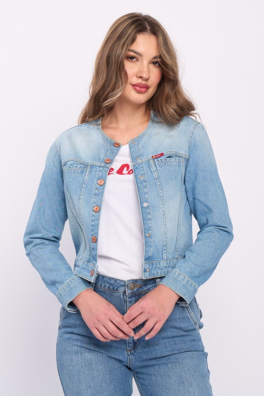 Lee Cooper - Jacheta dama din denim cu aspect decolorat - Img 4