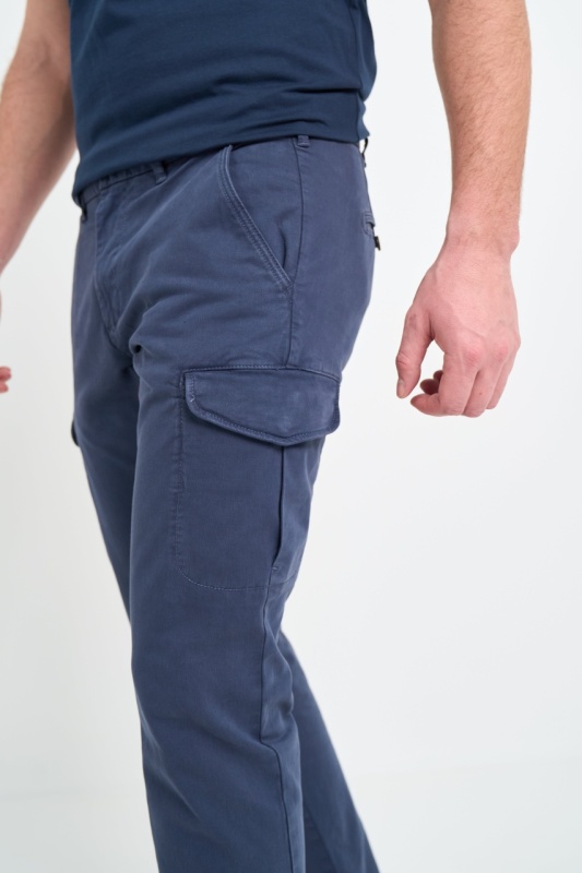 Lee Cooper - Pantaloni cargo barbat de culoare uniforma - Img 5