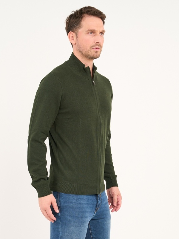 Lee Cooper - Pulover barbat cu fermoar de culoare uniforma - Img 5