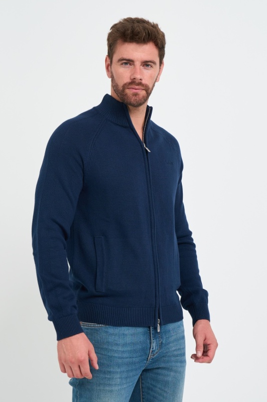 Lee Cooper - Pulover barbat de culoare uniforma cu fermoar - Img 7