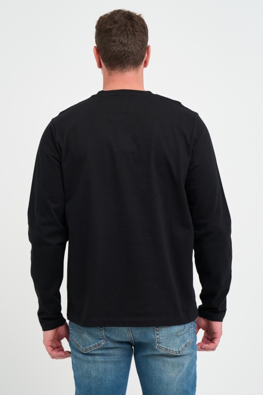 Lee Cooper - Tricou barbat cu maneca lunga cu imprimeu logo - Img 4