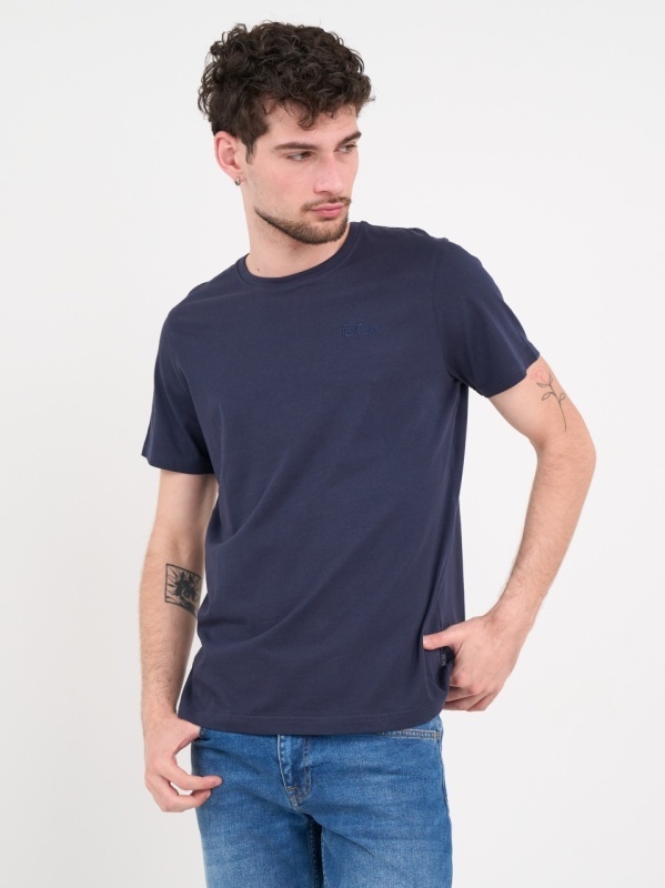 Lee Cooper - Tricou barbat de culoare uniforma cu detalii logo - Img 6